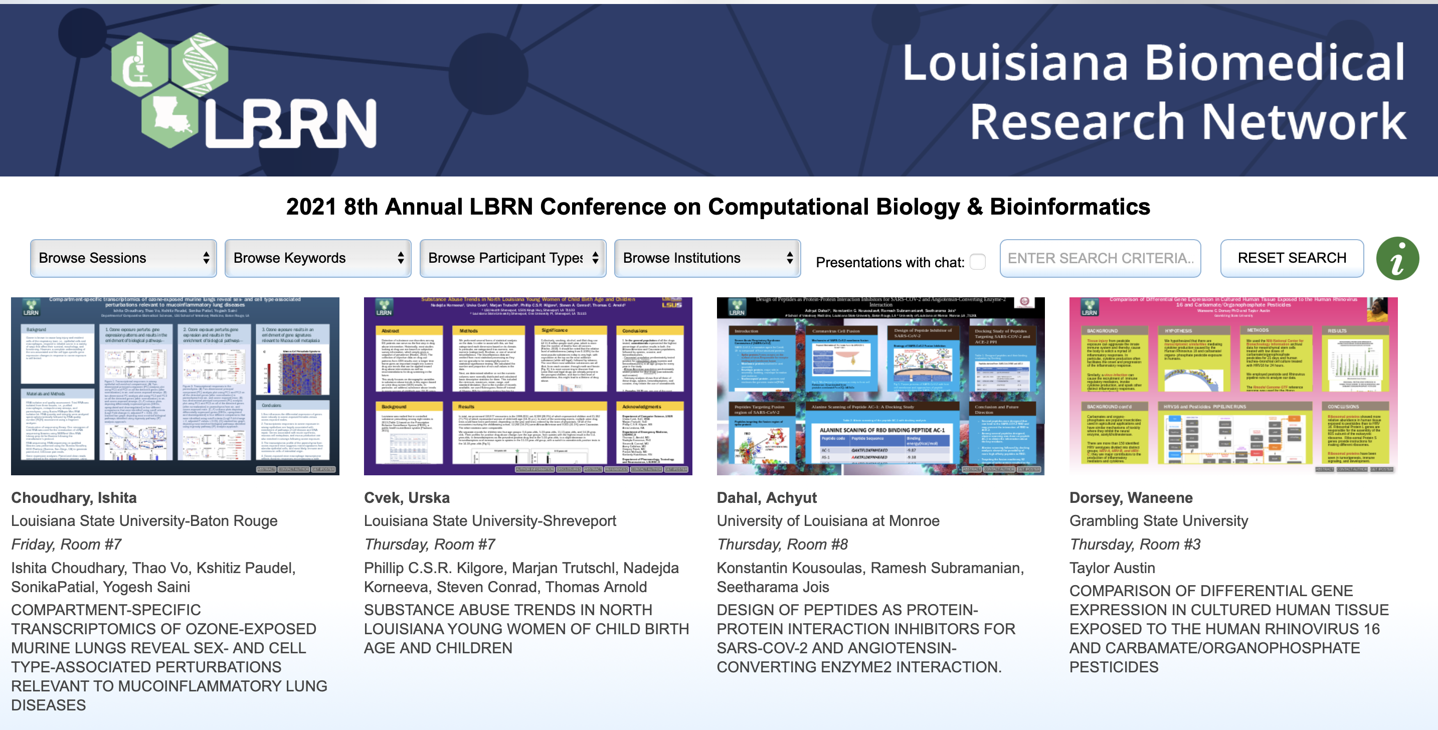 2021 LBRN Annual Meeting iPoster Gallery