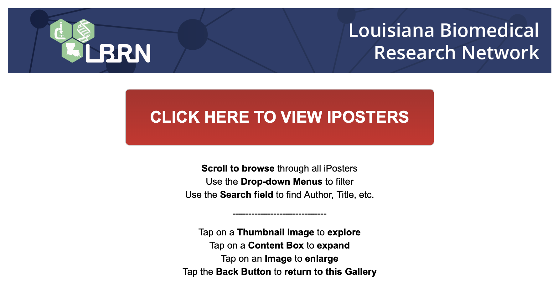 2021 LBRN Annual Meeting iPoster Gallery